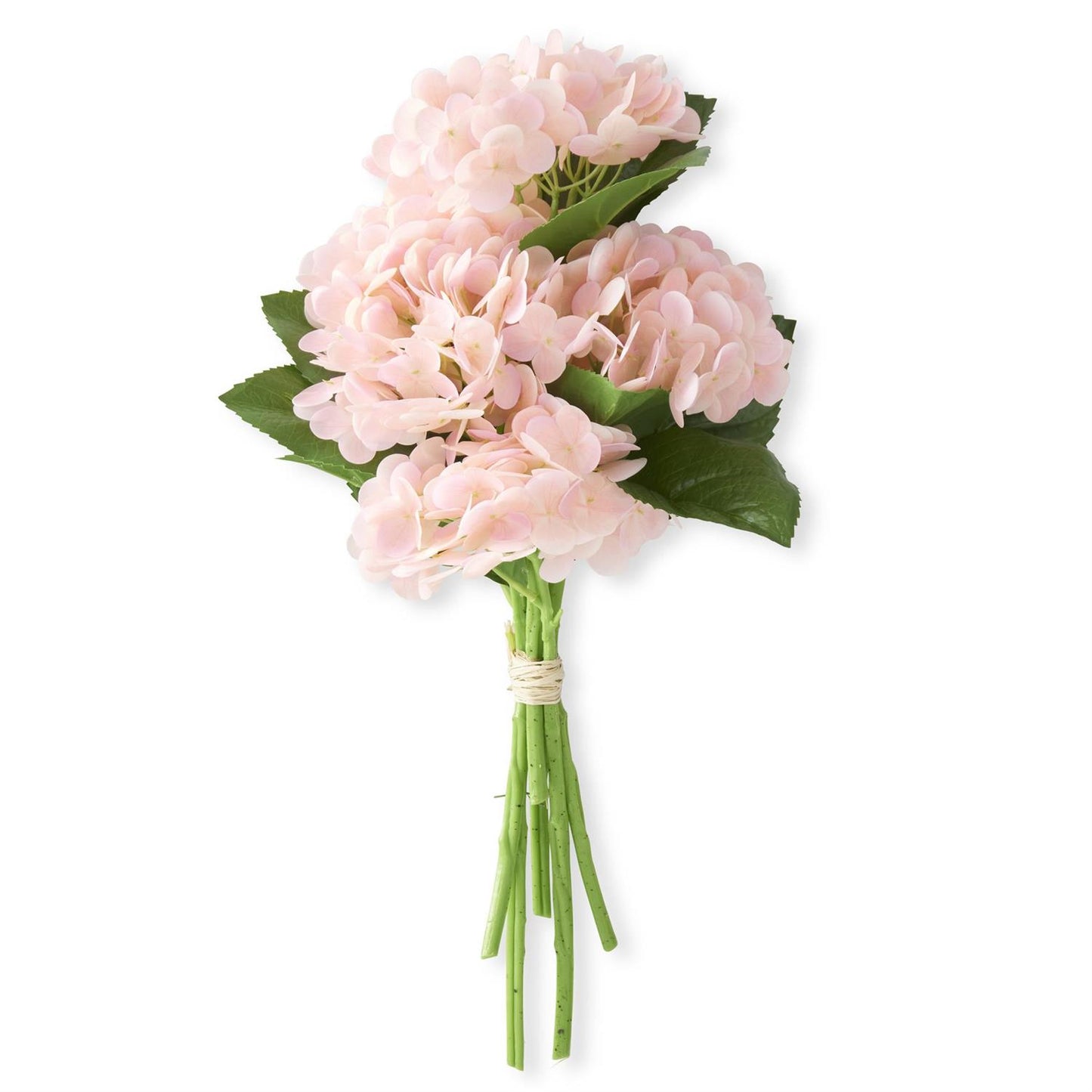 Light Peach Real Touch Hydrangea Bundle (6 Stems) 13"