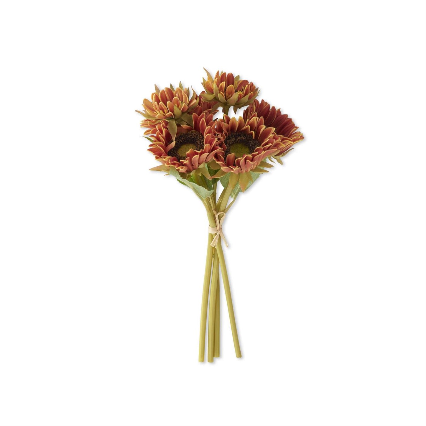 13 Inch Orange Real Touch Sunflower Bundle (6 Stems)