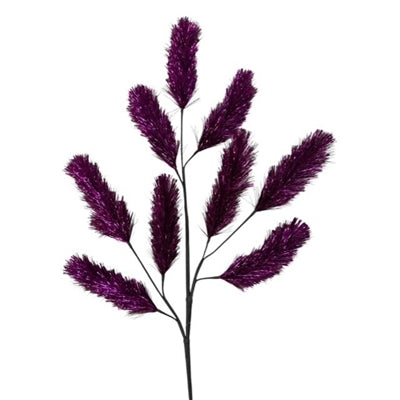 28-inch purple metallic foxtail spray stem for Halloween wreaths, floral arrangements, and seasonal displays