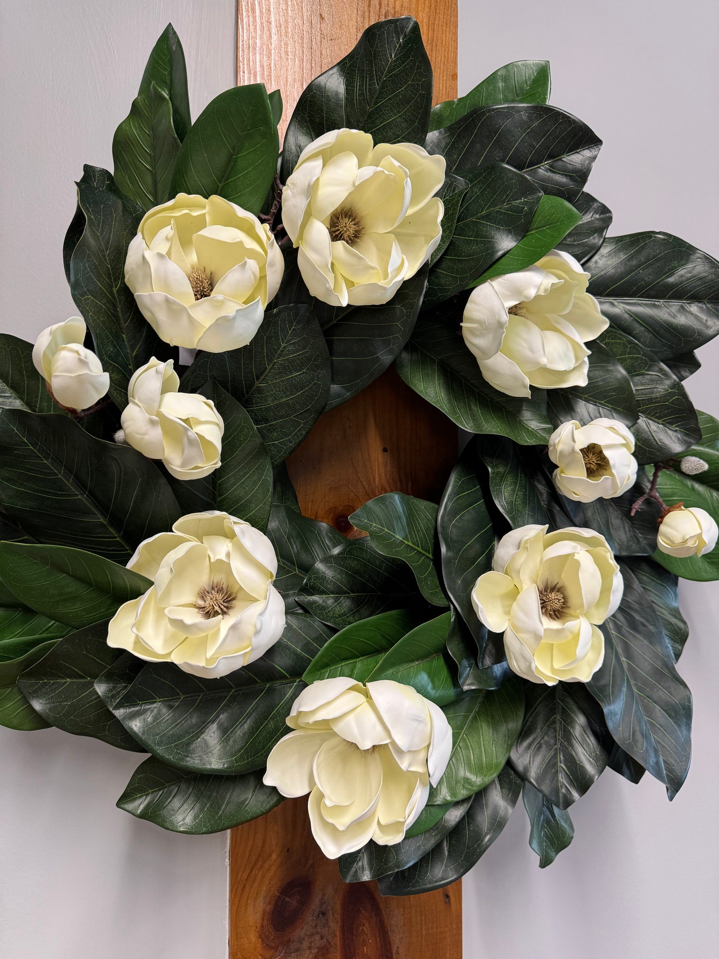 Grace Ann – The Magnolia Leaf Wreath