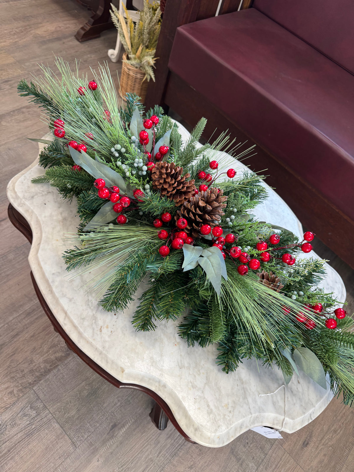 Merry Juniper Christmas Centerpiece Swag