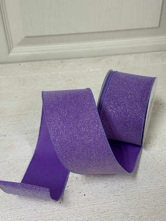 2.5 Inch By 10 Yard Dark Lavender Crystal Shine Ribbon