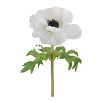 White Anemone Stem 19”H Polyester