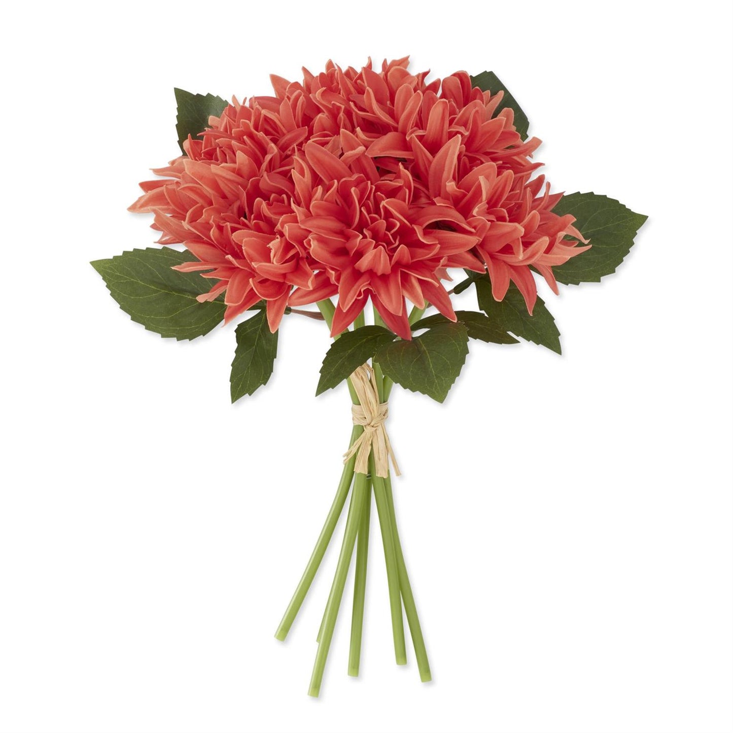 12 Inch Coral Real Touch Dahlia Bundle (6 Stems)