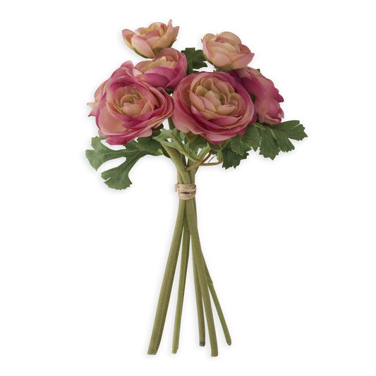 Pink Ranunculus Bundle w/Flocked Stems (7 Stems)