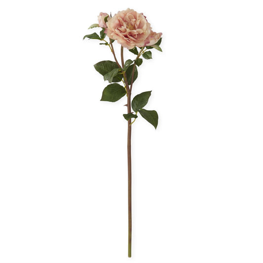 Peach Pink Real Touch Distant Drums Rose Spray 20 Inch