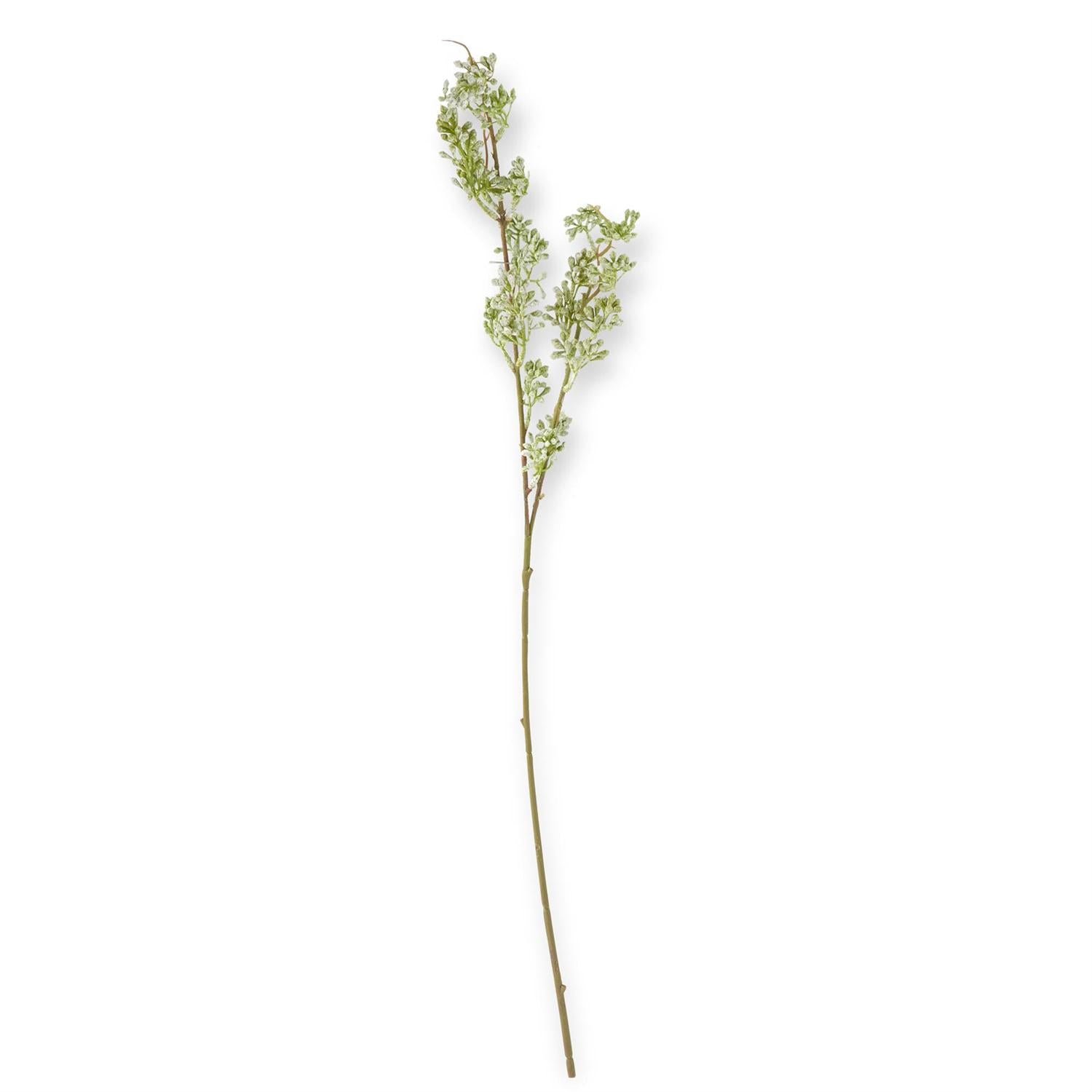 31 inch powdered green eucalyptus berry bud stem with soft faux eucalyptus leaves and delicate berry buds, perfect for wreaths, floral arrangements, and home decor"