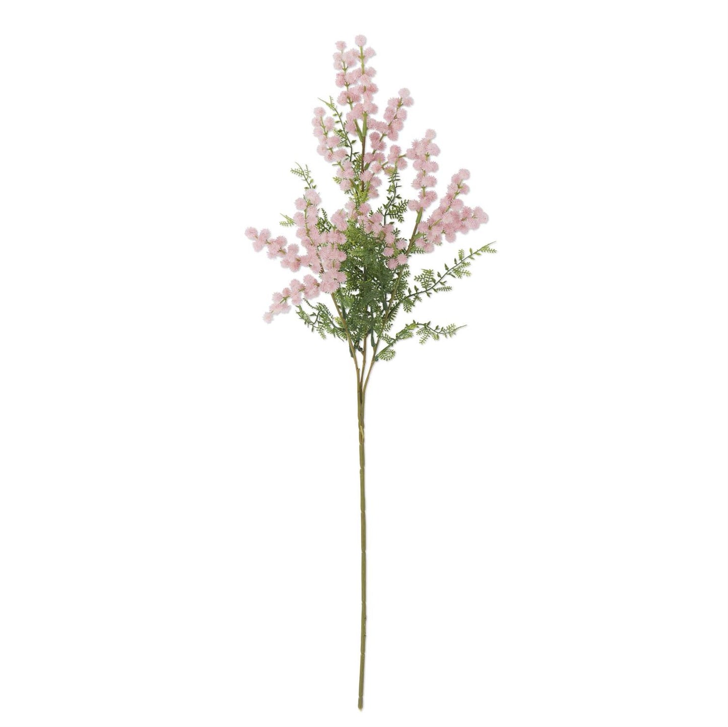 Pink Mini Burs & Fern Stem 27 inches