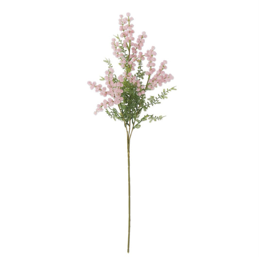 Pink Mini Burs & Fern Stem 27 inches