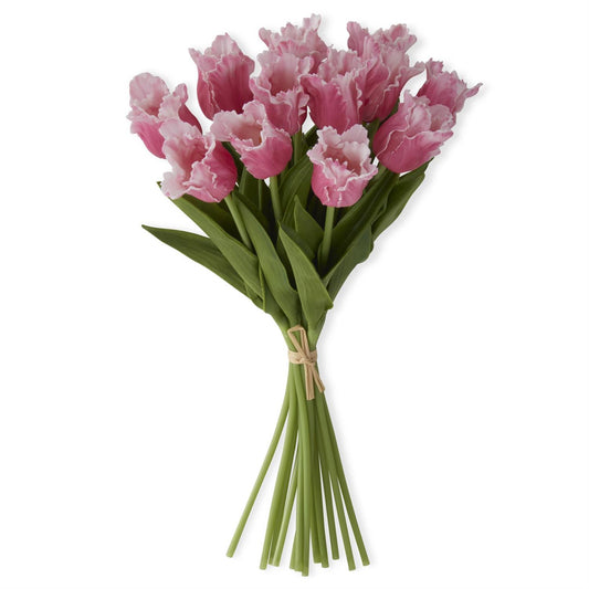 13 Inch Mauve Real Touch Parrot Tulip Bundle (12 Stems)