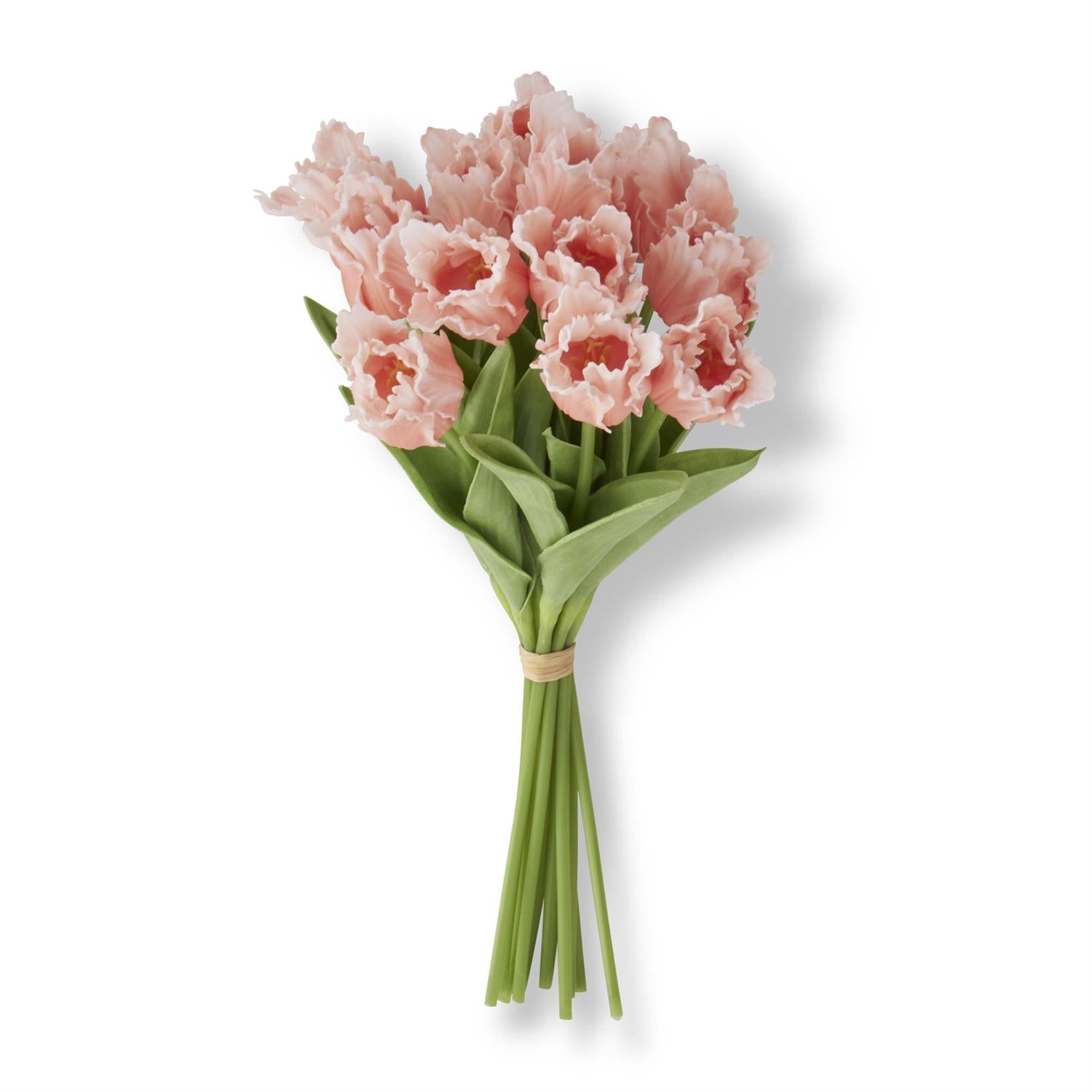 Orange/Peach Real Touch Parrot Tulip Bundle (12 Stems)13 Inch