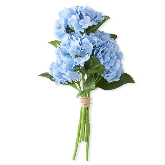 Blue Real Touch Hydrangea Bundle (6 Stems) 13"