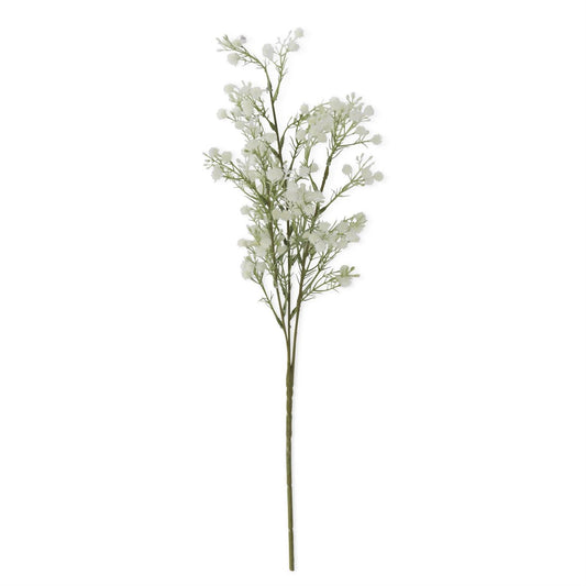 White Babys Breath & White Berry Spray 26"
