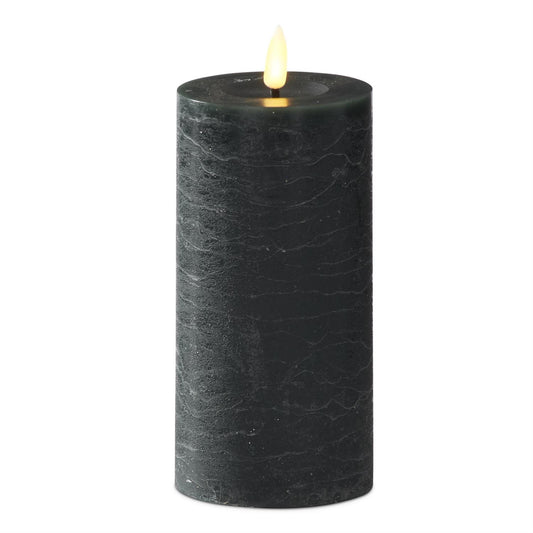 8x4 Inch Green Flameless LED Pillar Candle with Timer & Touch On/Off