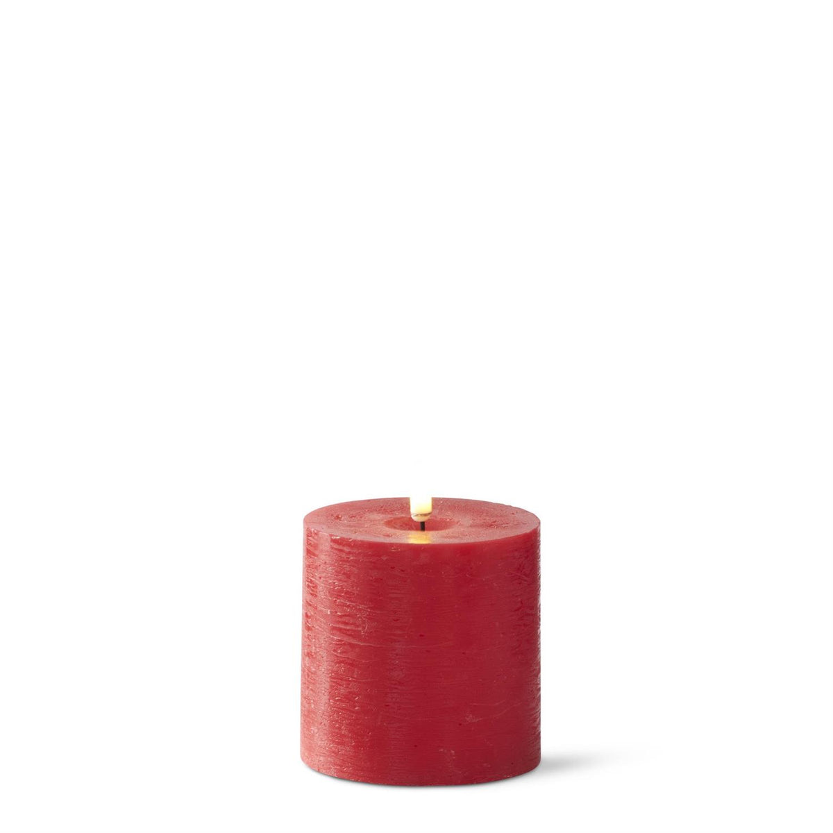 4x4 Inch Red Flameless LED Pillar Candle with Timer & Touch On/Off