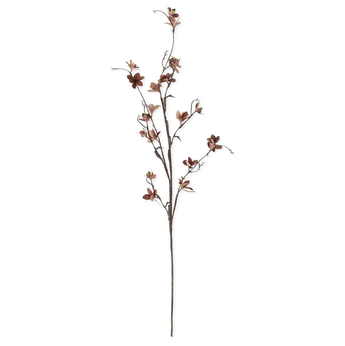 40-inch burgundy brown magnolia blossom spray for fall wreaths, swags, and floral arrangements.