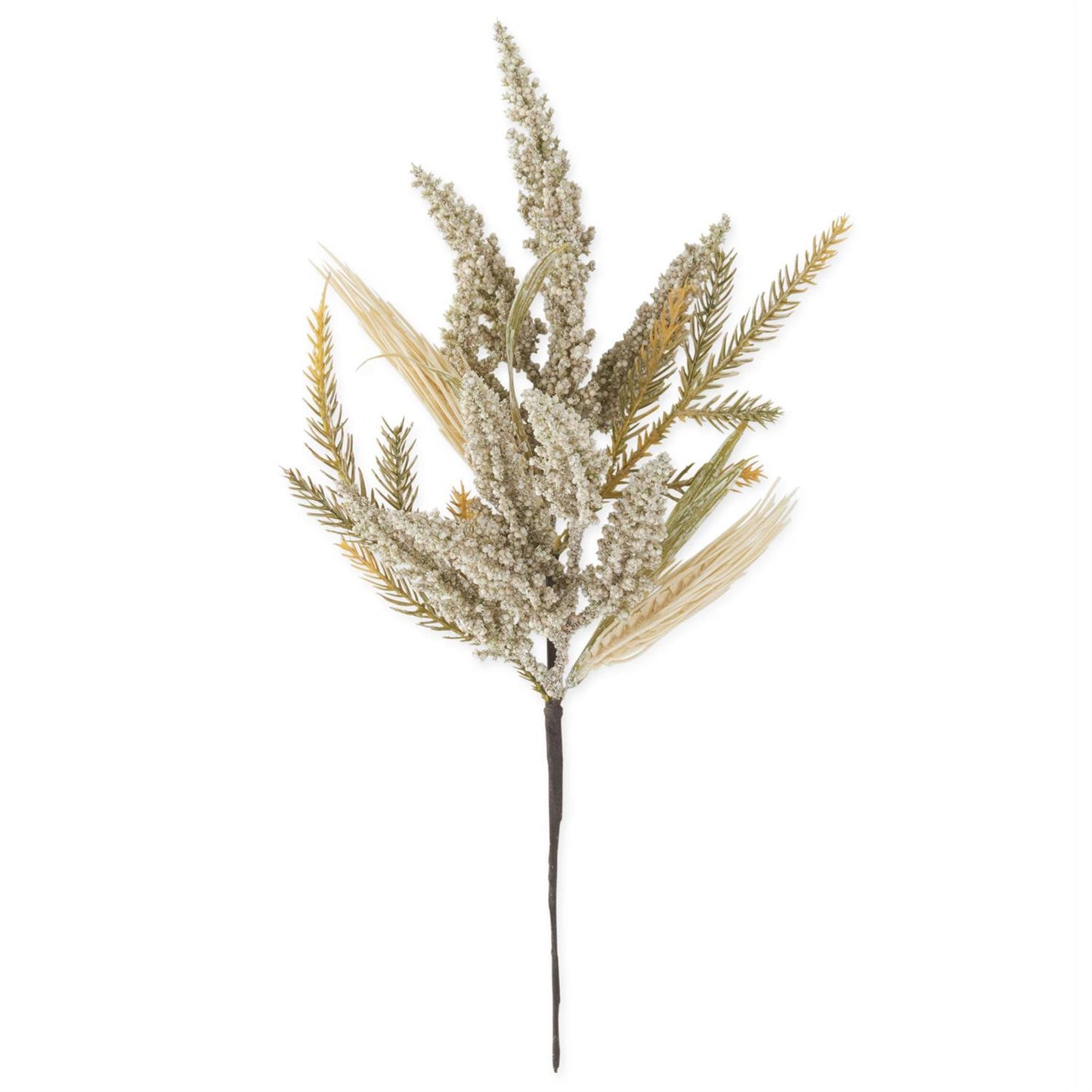 16-inch cream seed berry and reed pick for fall wreaths and farmhouse floral arrangements.