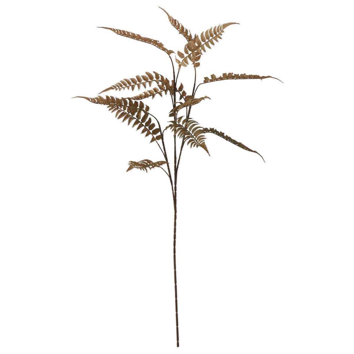 39-inch artificial olive green fern spray with delicate fronds on a white background