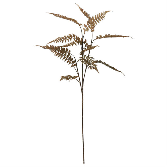 39-inch artificial olive green fern spray with delicate fronds on a white background