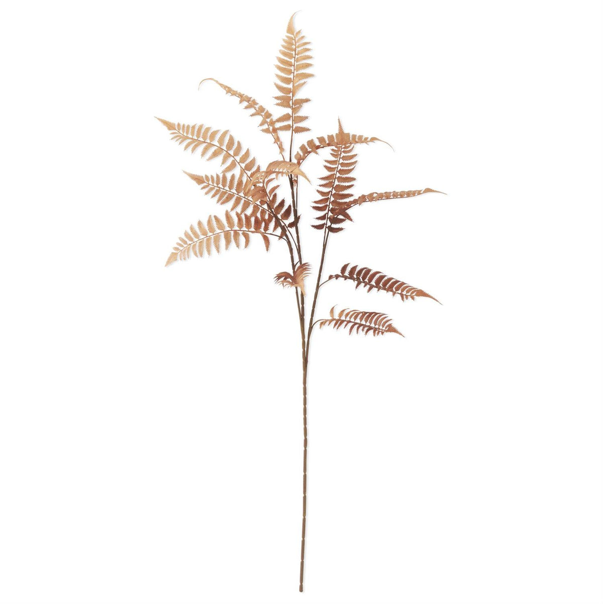 39-inch artificial fern spray with orange and brown speckled fronds on a white background"