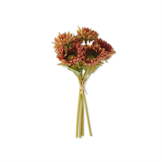 13 Inch Orange Real Touch Sunflower Bundle (6 Stems)