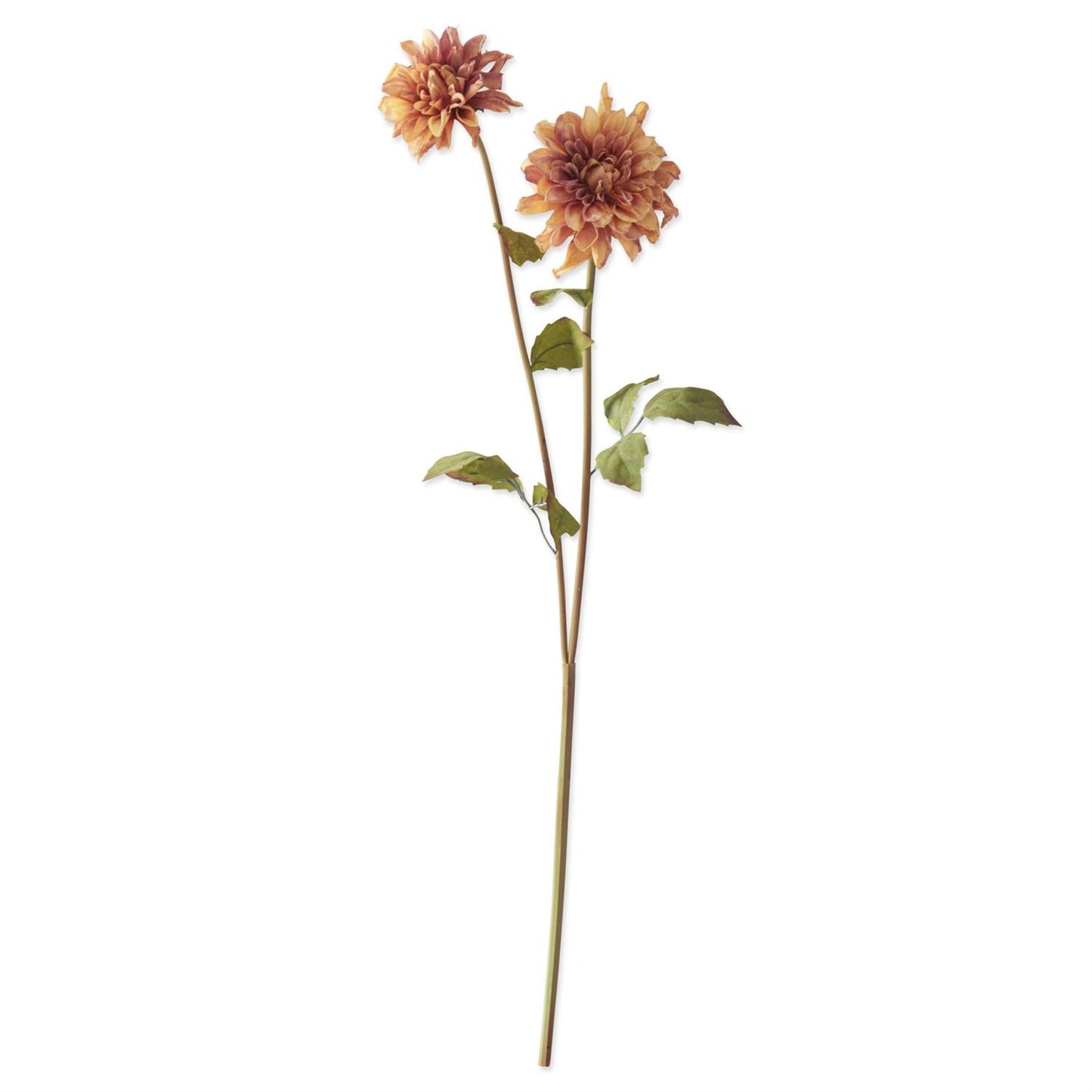 24 Inch Yellow w/Purple Dahlia Double Blossom Stem