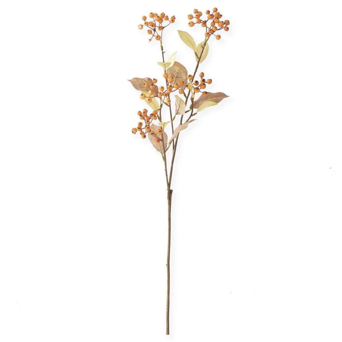 27.5 Inch Orange Berry Stem w/Foliage