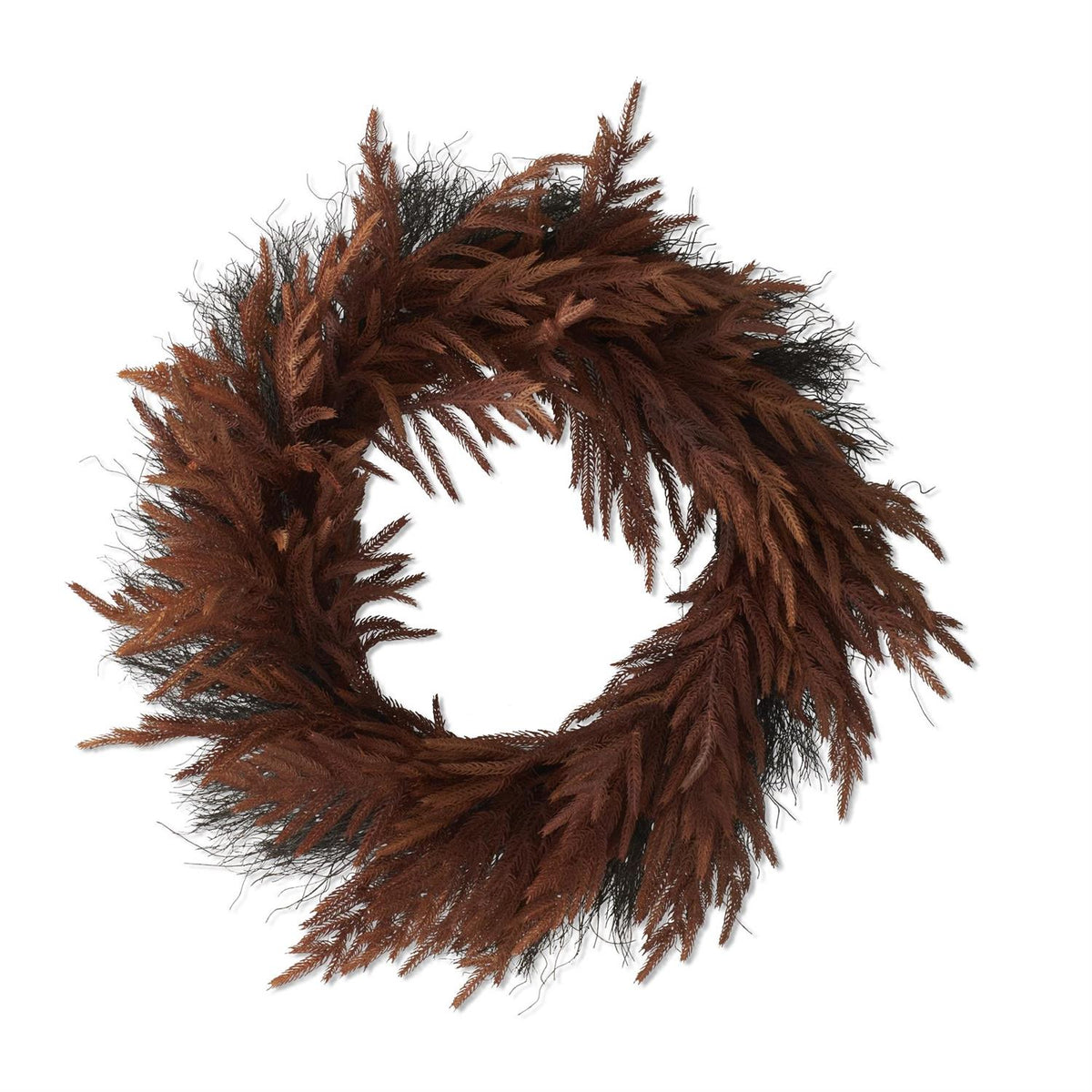 28-inch rust real-touch Norfolk pine wreath
