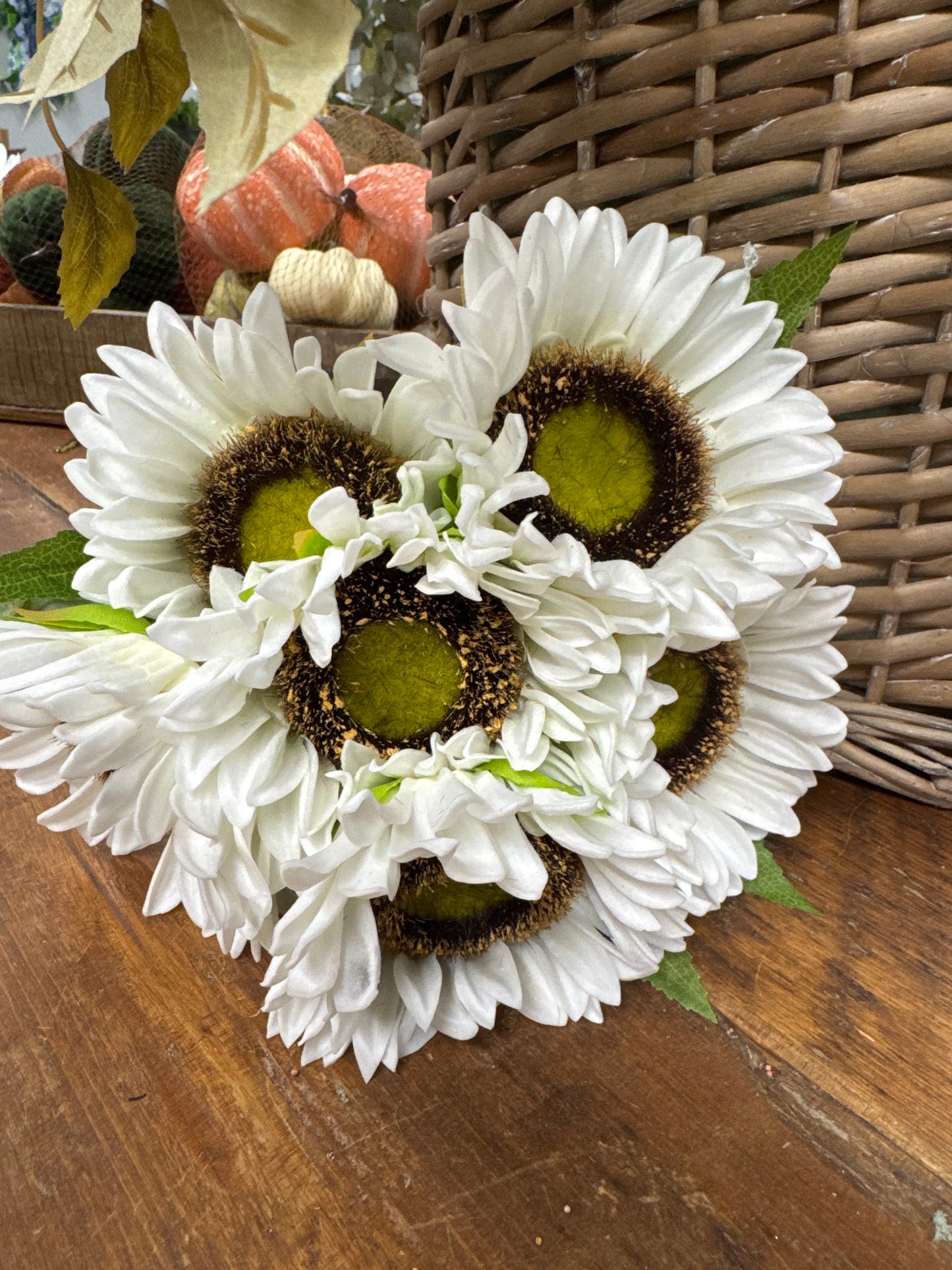 white sunflower bundle 