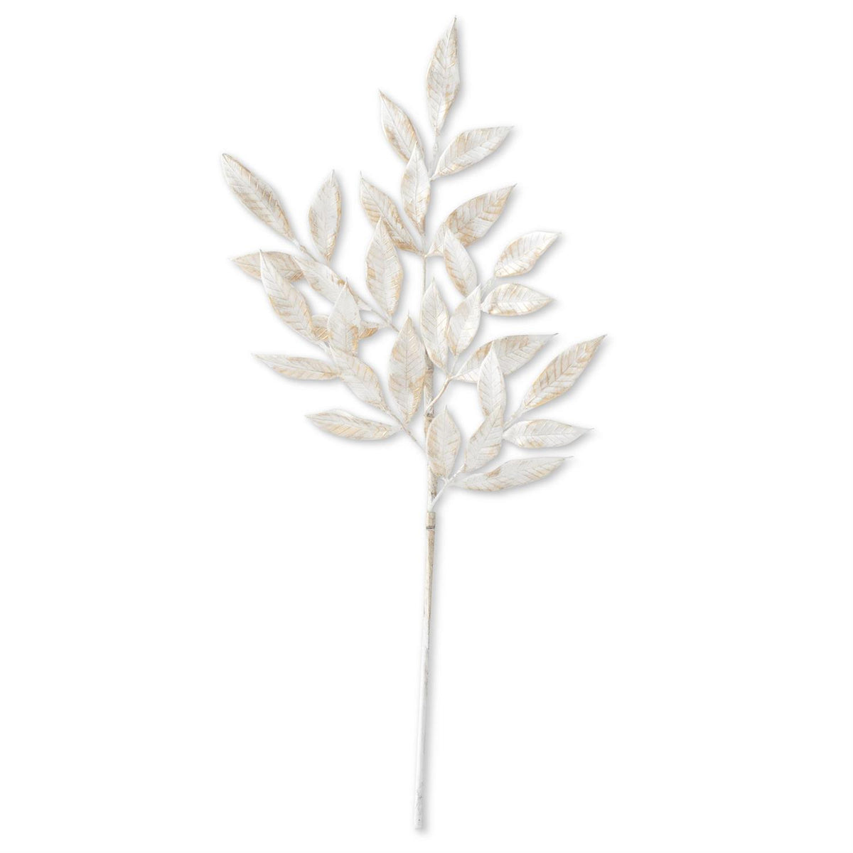25-inch white and gold leaf stem⠋