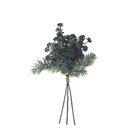 32-inch red flocked rosehip stem