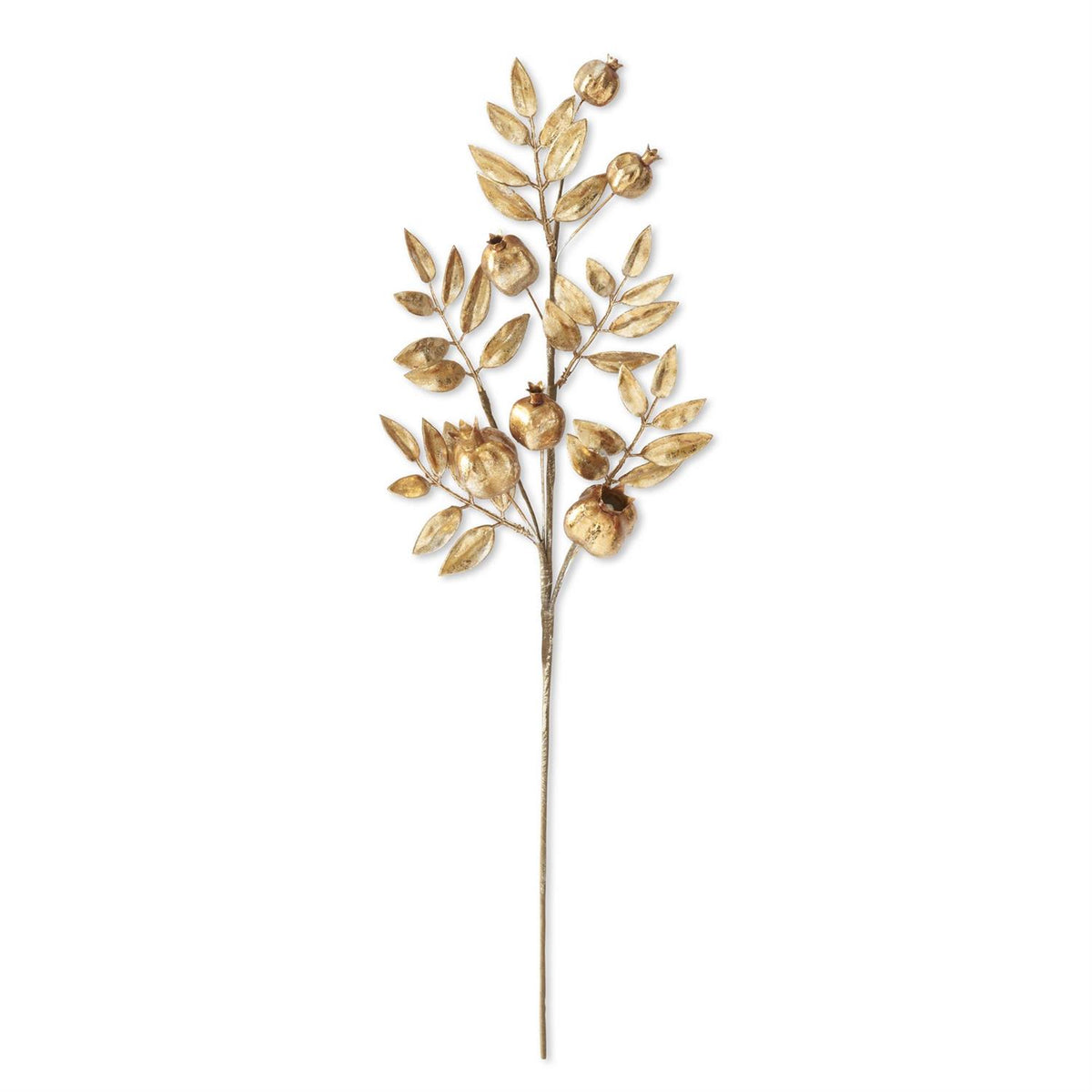 26-inch gold leaf and pomegranate stem
