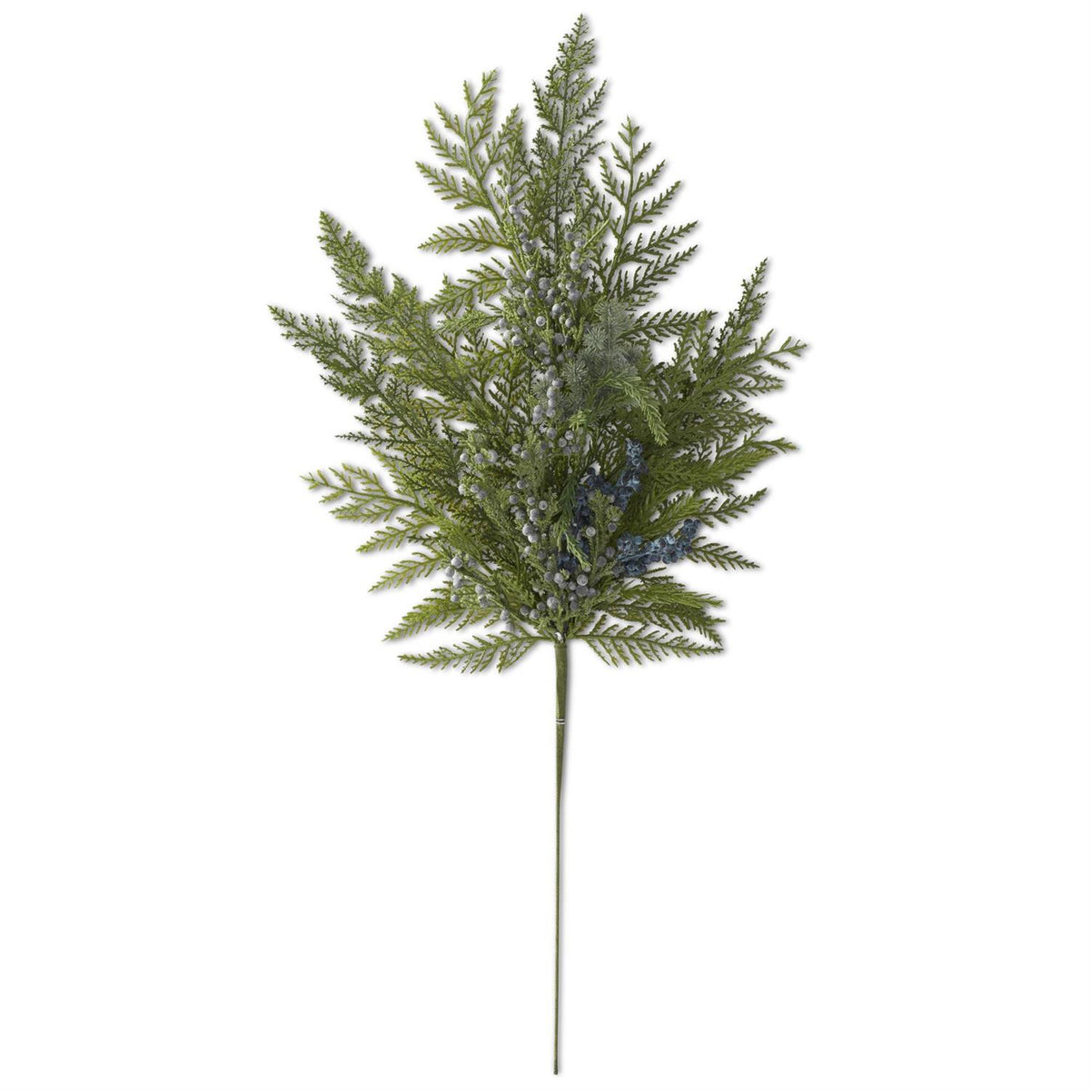 28.5-inch Real Touch mixed green pine stem with blue berries