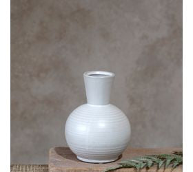 Matte White Vase 6.3" 