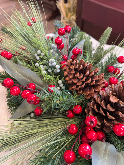 Merry Juniper Christmas Centerpiece Swag