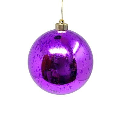 4-inch purple mercury shiny ball ornament for Halloween wreaths, garlands, and seasonal décor