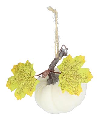 VELVET PUMPKIN, 4", CREAM,