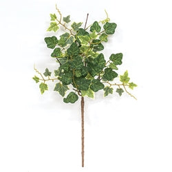 18 inch mixed ivy and vine faux spray with a variety of green ivy leaves and trailing vines, perfect for wreaths, floral arrangements, and cascading home decor"
