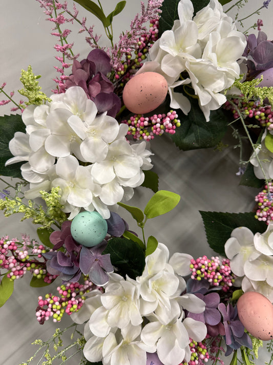Pastel Wildflower Easter Wreath 