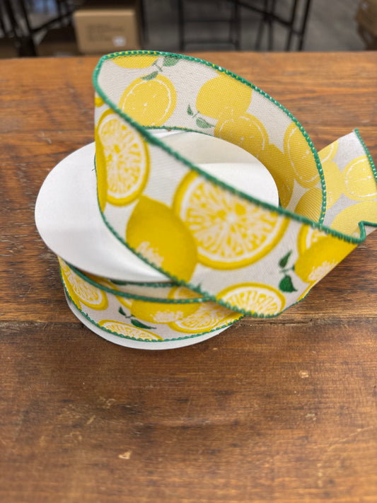 1.5" lemon ribbon