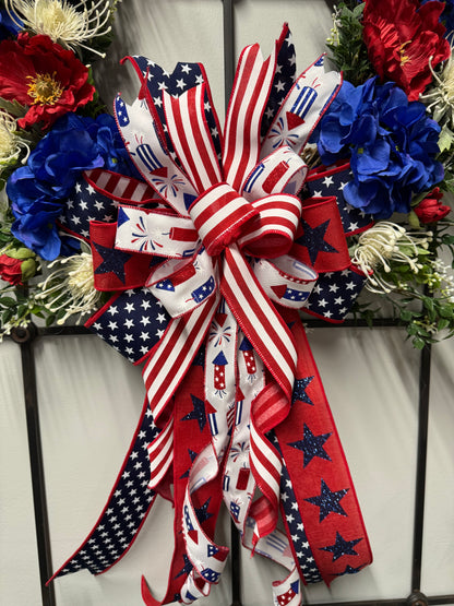 Betsy Star Red White and Blue Americana Wreath
