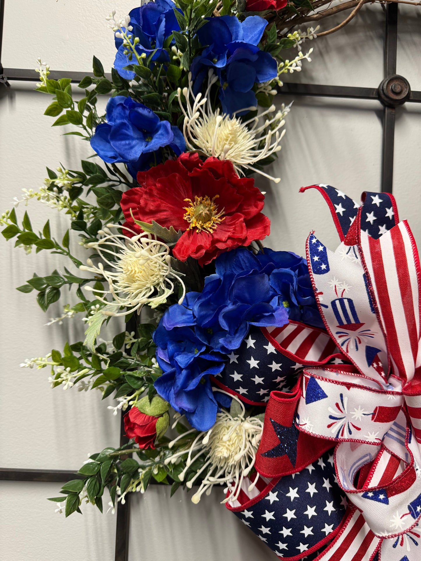 Betsy Star Red White and Blue Americana Wreath
