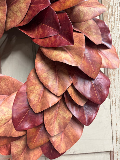 Mabel Rose Fall Magnolia Wreath