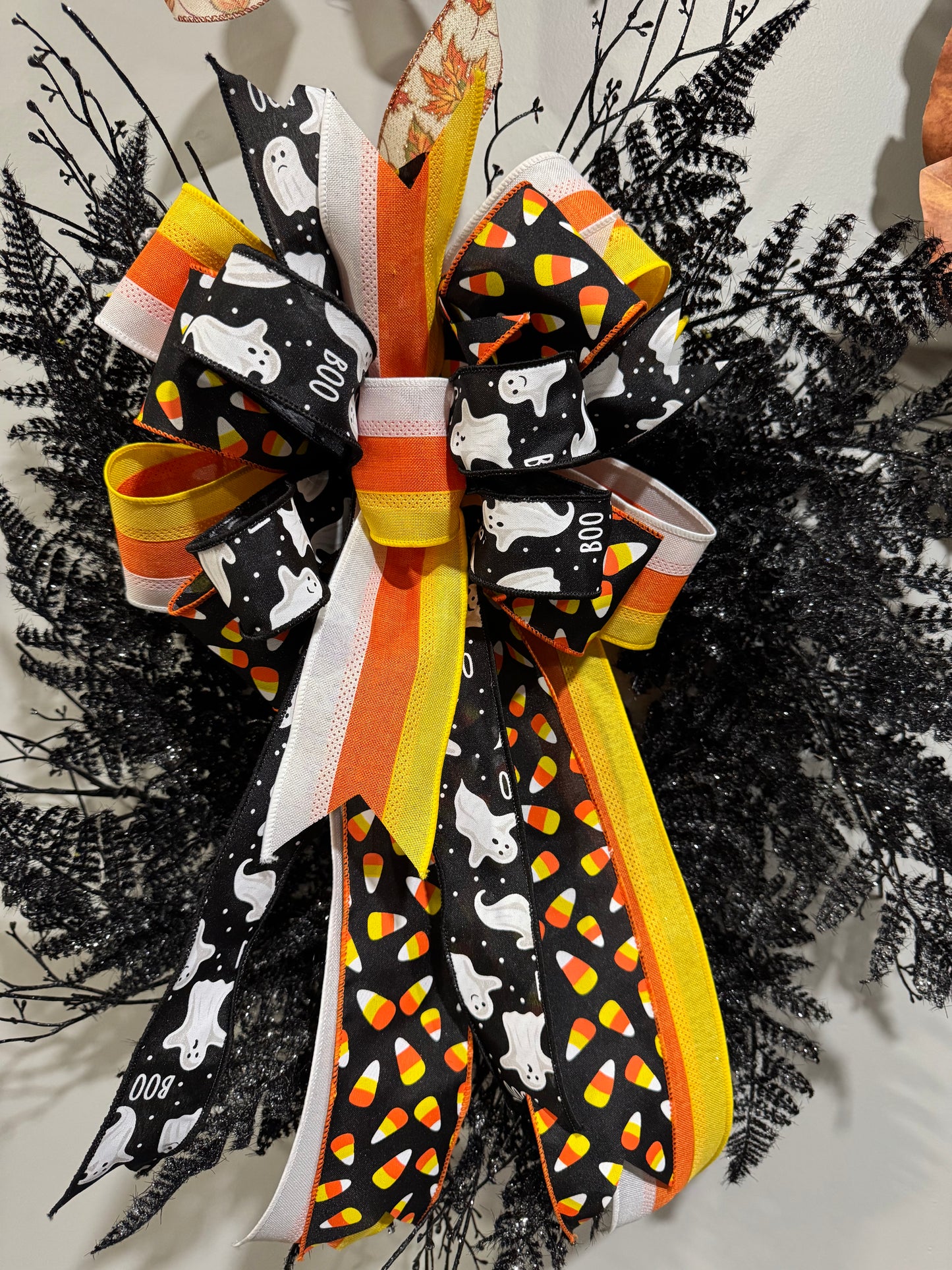Candy corn glitter Halloween wreath