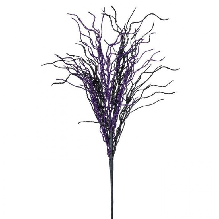 28" Glitter Web Spray Black & Purple