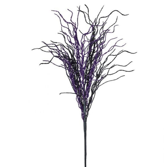 28" Glitter Web Spray Black & Purple