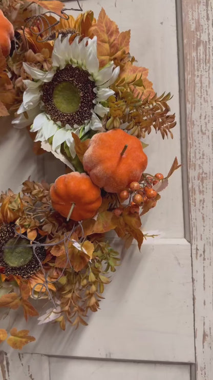 Amber Belle – Handmade Fall Front Door Wreath
