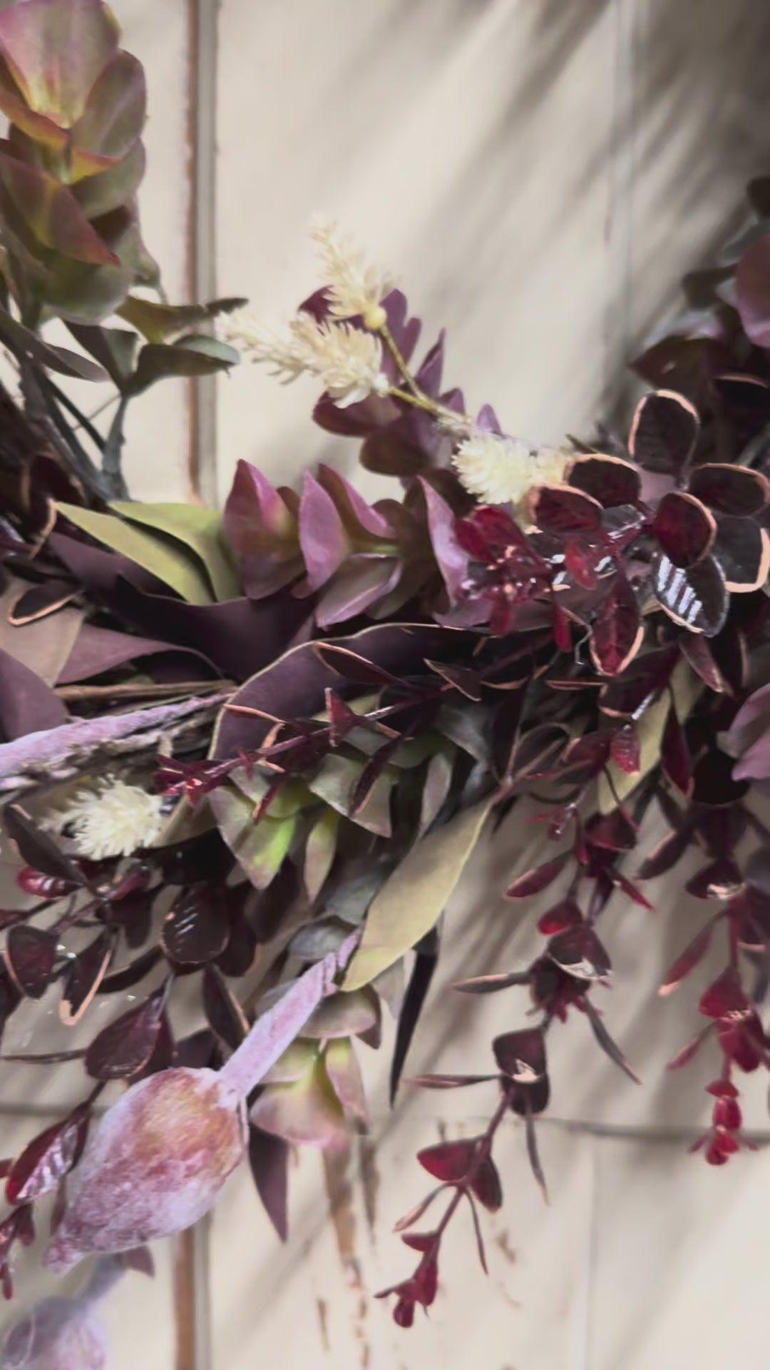 Morgan Handmade Fall Wreath – Burgundy & Seed Pod | The Wreath Room