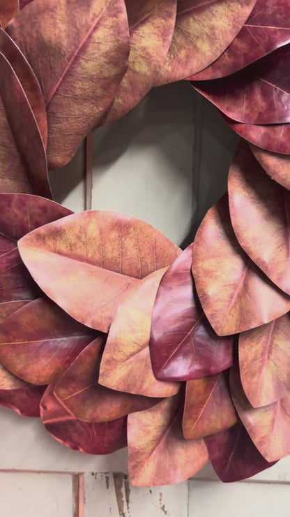 Mabel Rose Fall Magnolia Wreath